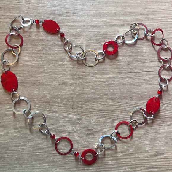 Lot of 4 Statement Necklaces, Varying Lengths, all Silvertone - Picture 6 of 8